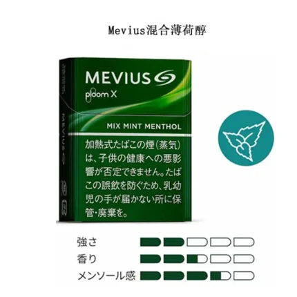 日本香菸Mevius Mix Mint Menthol混合薄荷醇口味煙彈 Ploom x加熱菸彈整條煙（10包）